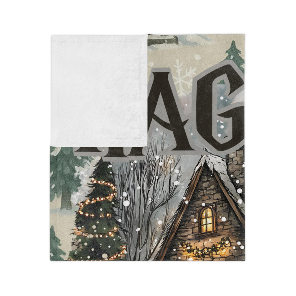 Winter Wonderland Christmas Tree Farm Vintage Holiday Crewneck Blanket - Cozy Cottage Throw Gift