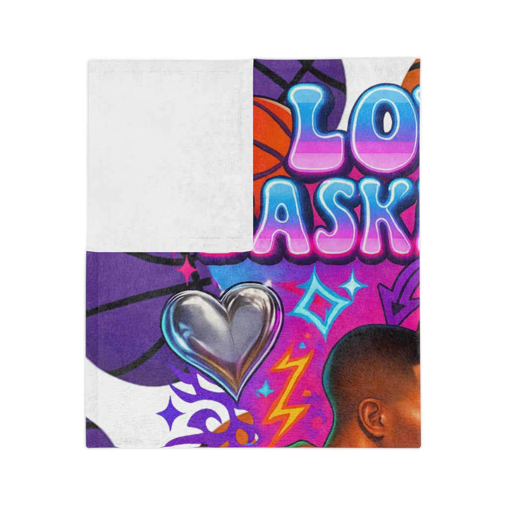 Love & Basketball Vibes Blanket | All Love No Games Velveteen Microfiber Throw Gift for Couples