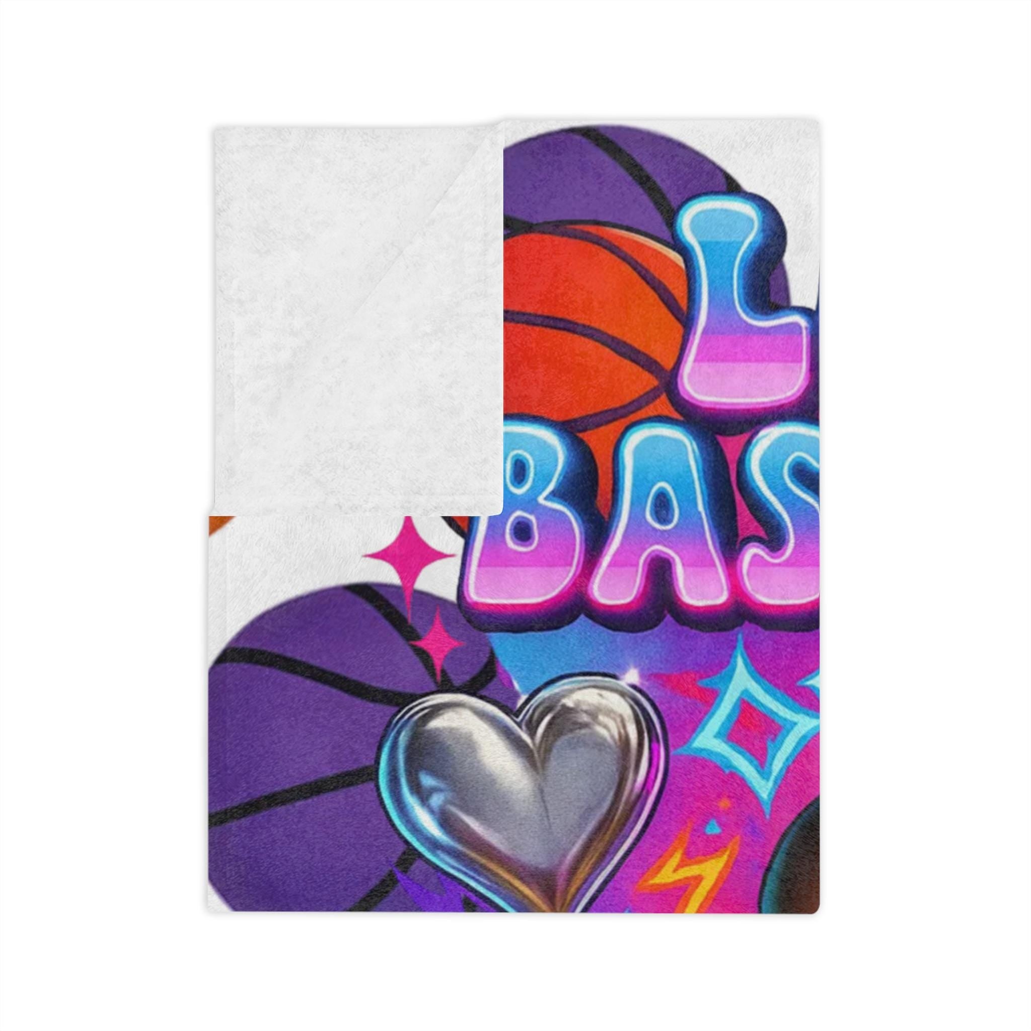 Love & Basketball Vibes Blanket | All Love No Games Velveteen Microfiber Throw Gift for Couples