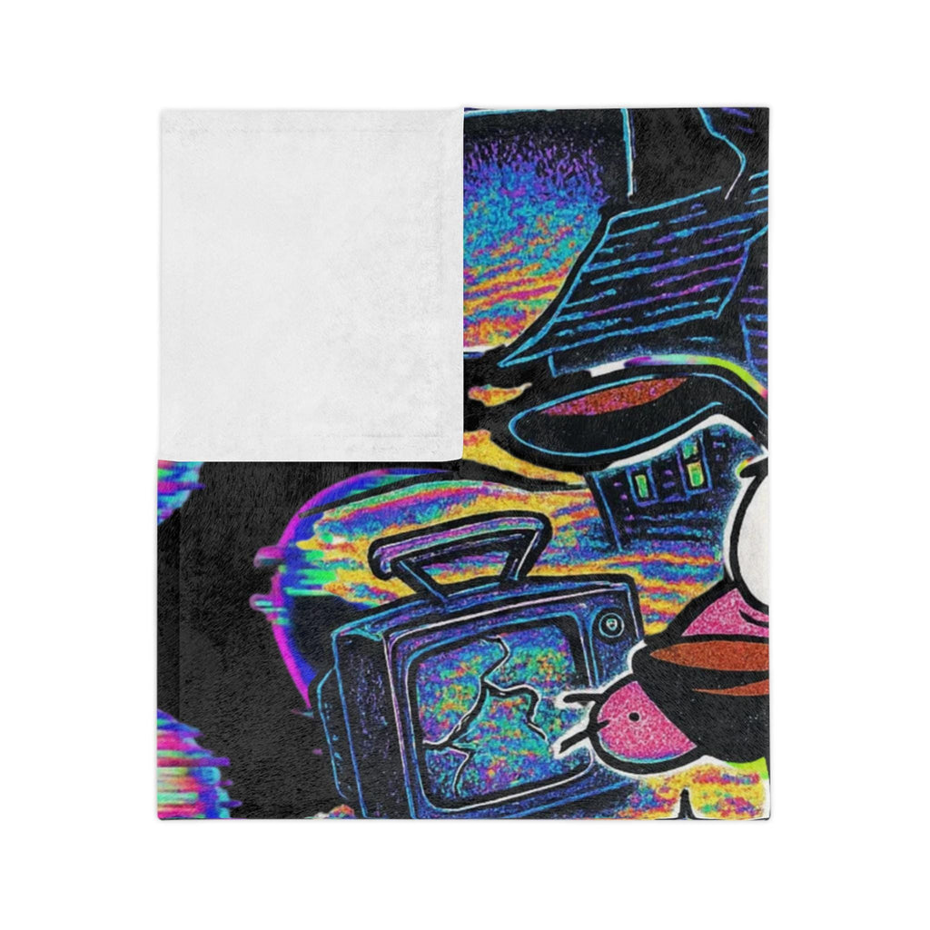 Nowhere Kansas Survivor Blanket | Retro Courageous Cartoon Design Microfiber Throw Gift