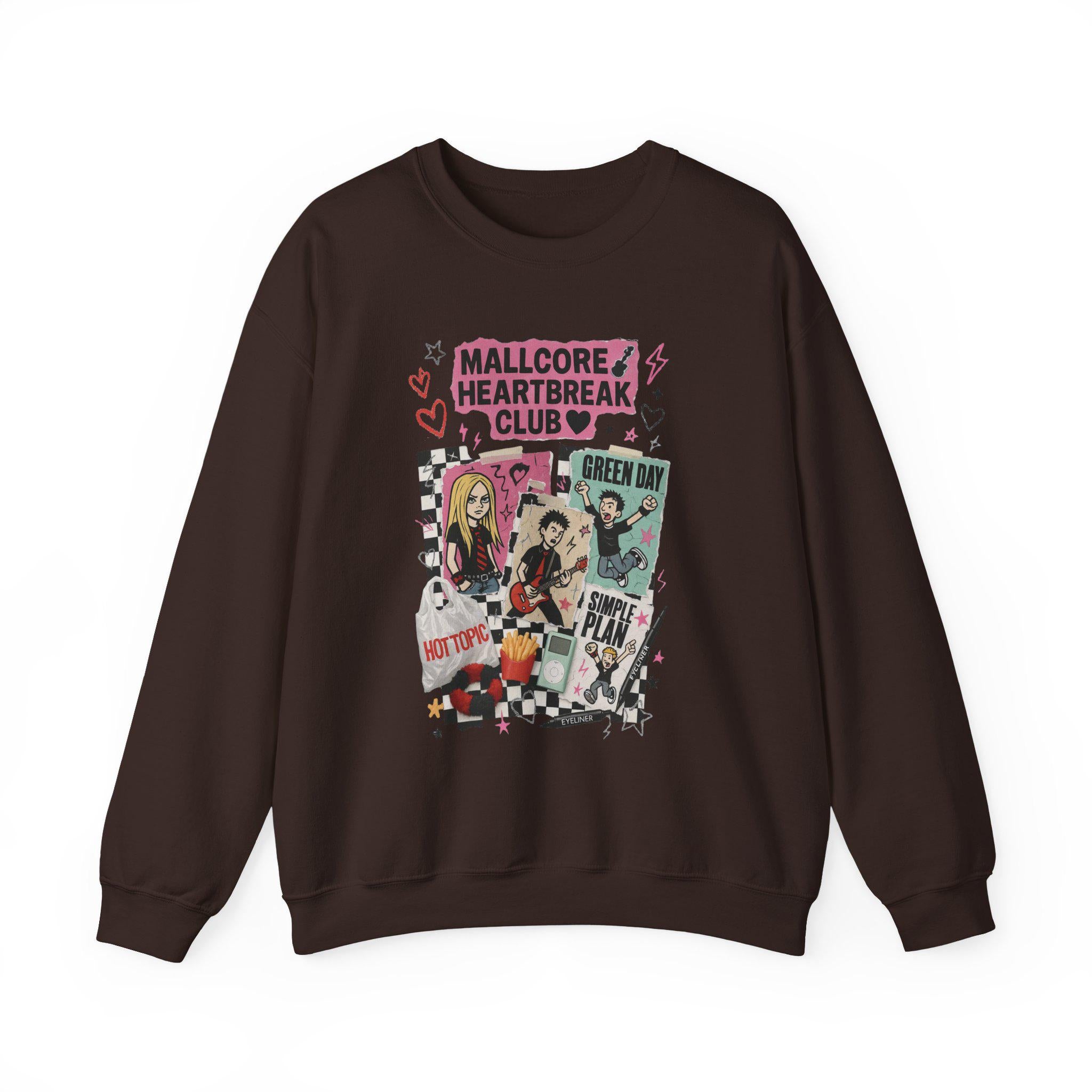 Y2K Pop Punk Graphic Sweatshirt | Mallcore Heartbreak Club Tee