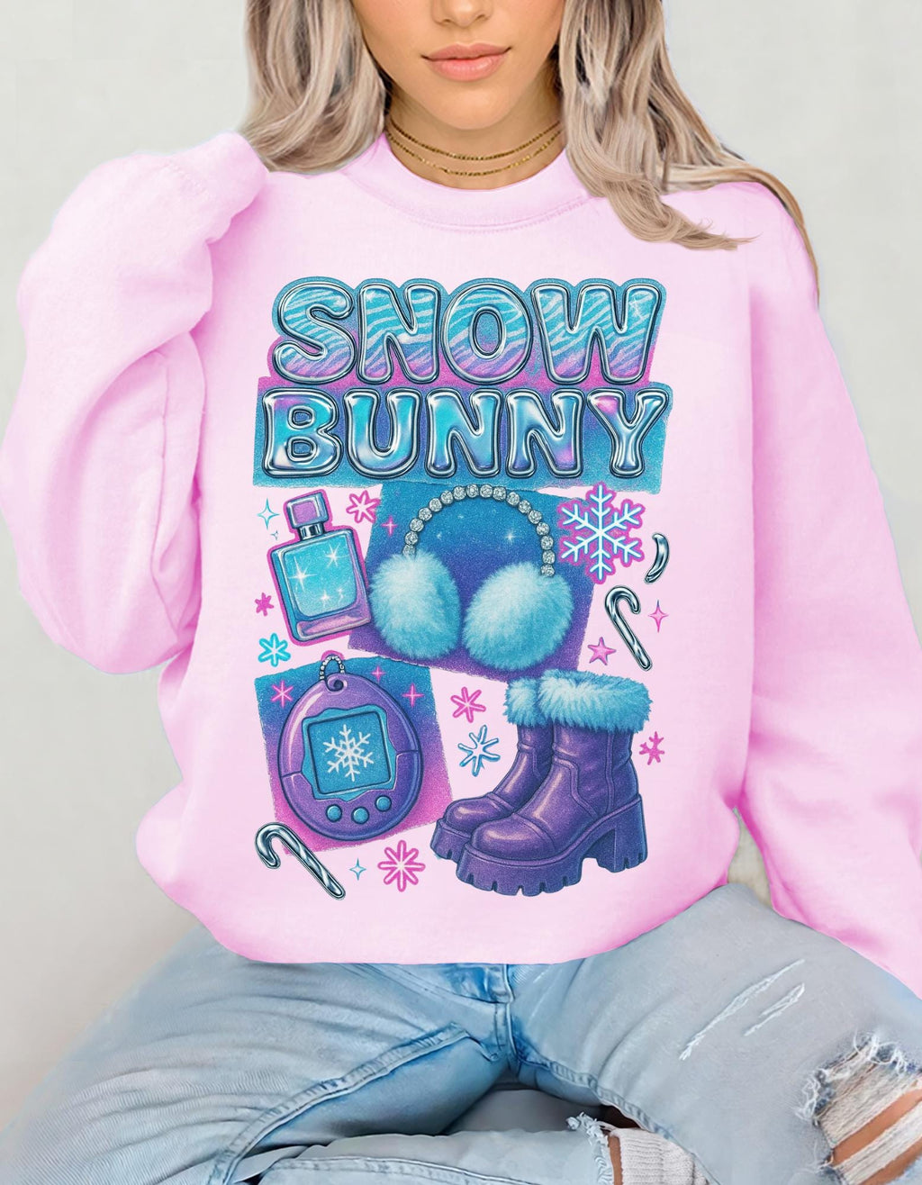 Snow Bunny Graphic sweatshirt: Winter Unisex Heavy Cotton Shirt