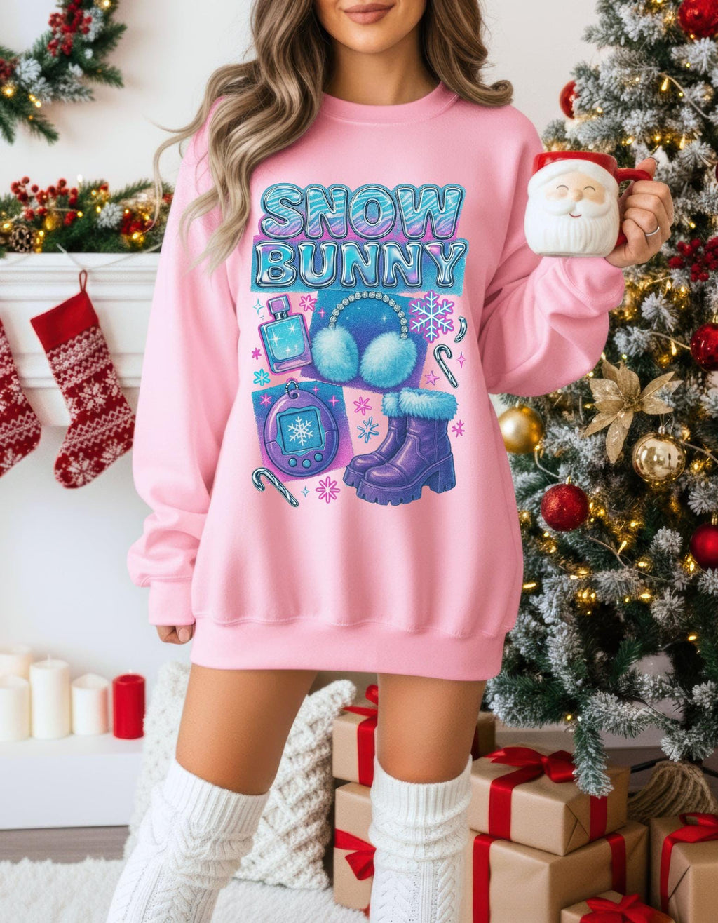 Snow Bunny Graphic sweatshirt: Winter Unisex Heavy Cotton Shirt