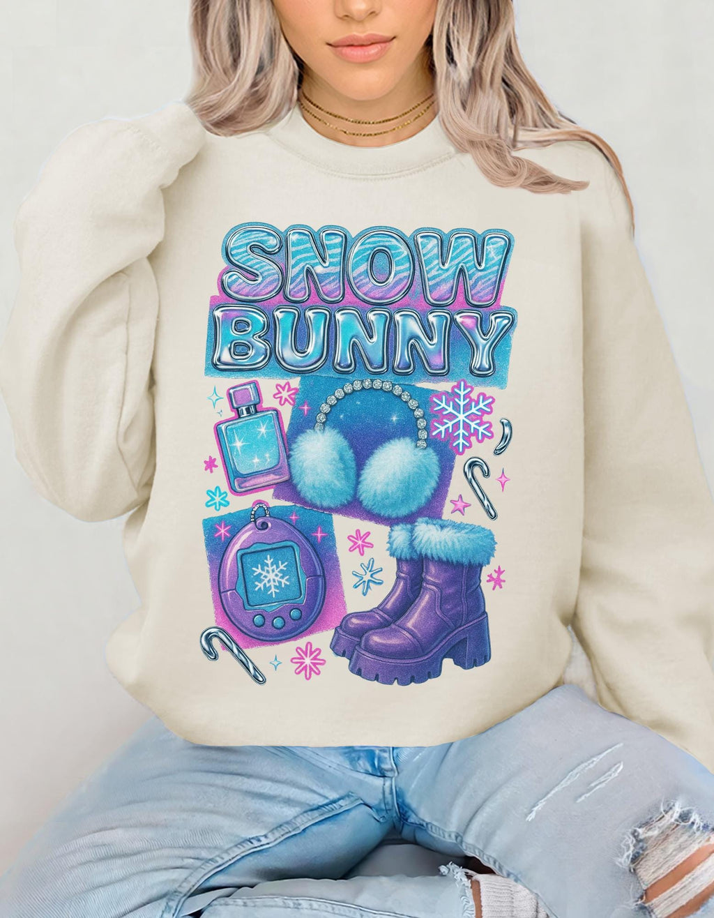 Snow Bunny Graphic sweatshirt: Winter Unisex Heavy Cotton Shirt