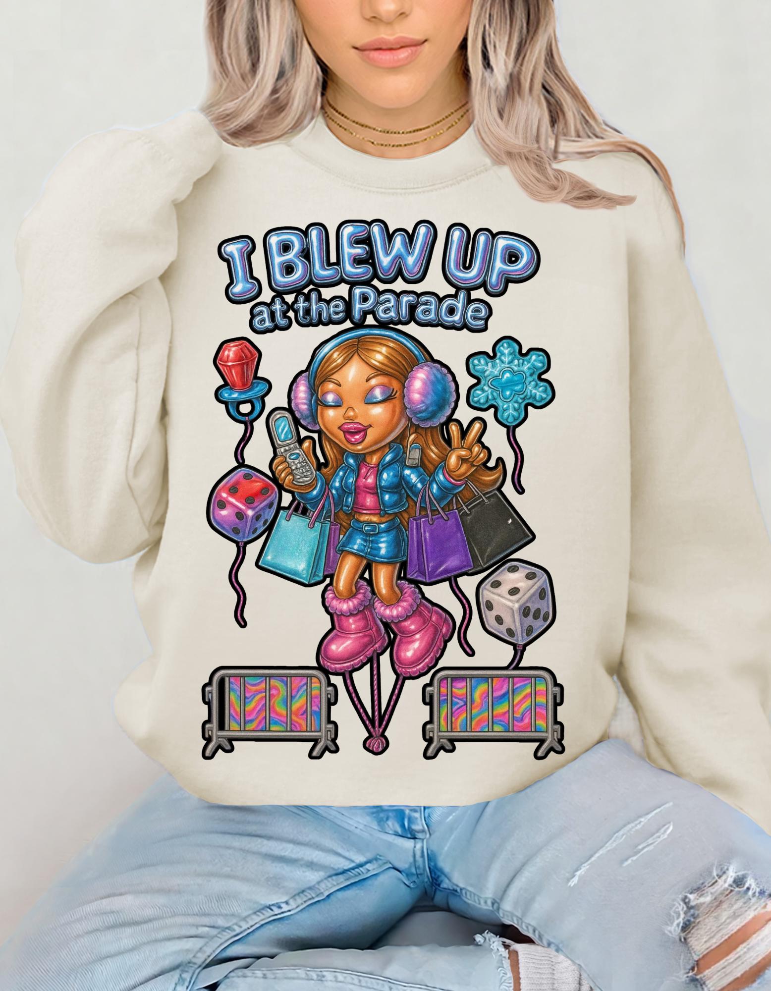 Parade Character Crewneck Sweatshirt | Balloon Pop Art