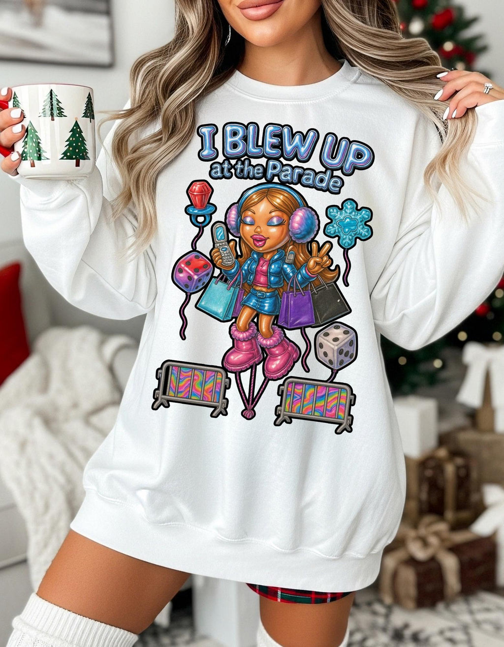 Parade Character Crewneck Sweatshirt | Balloon Pop Art