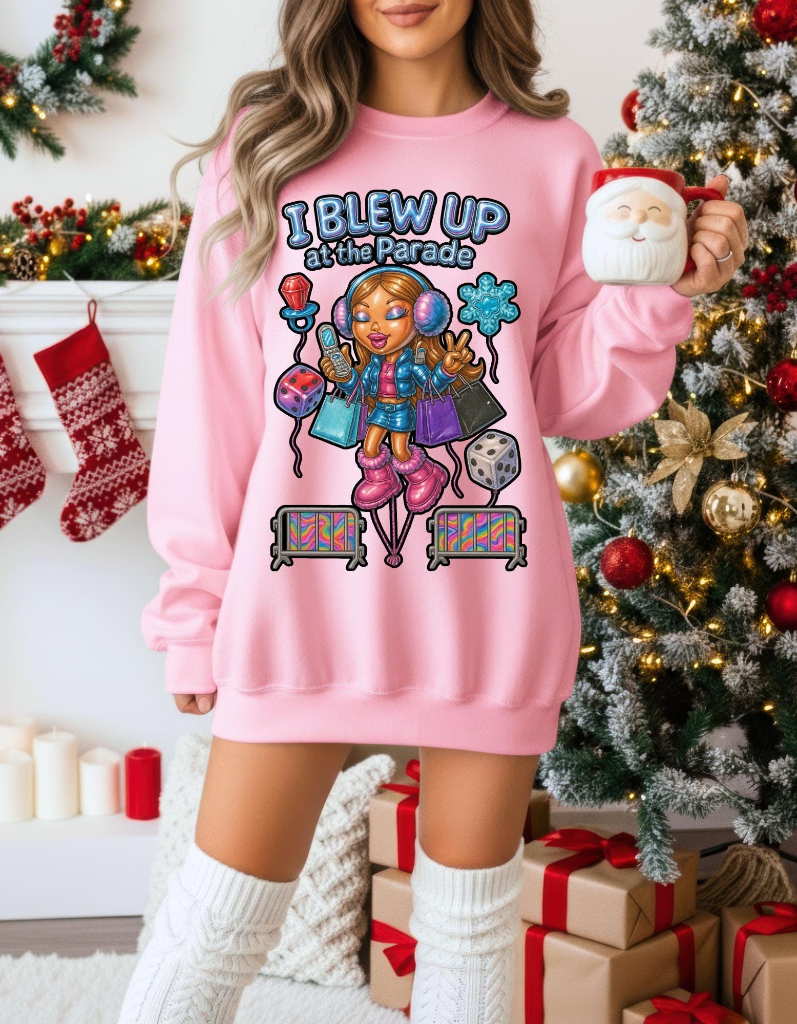 Parade Character Crewneck Sweatshirt | Balloon Pop Art