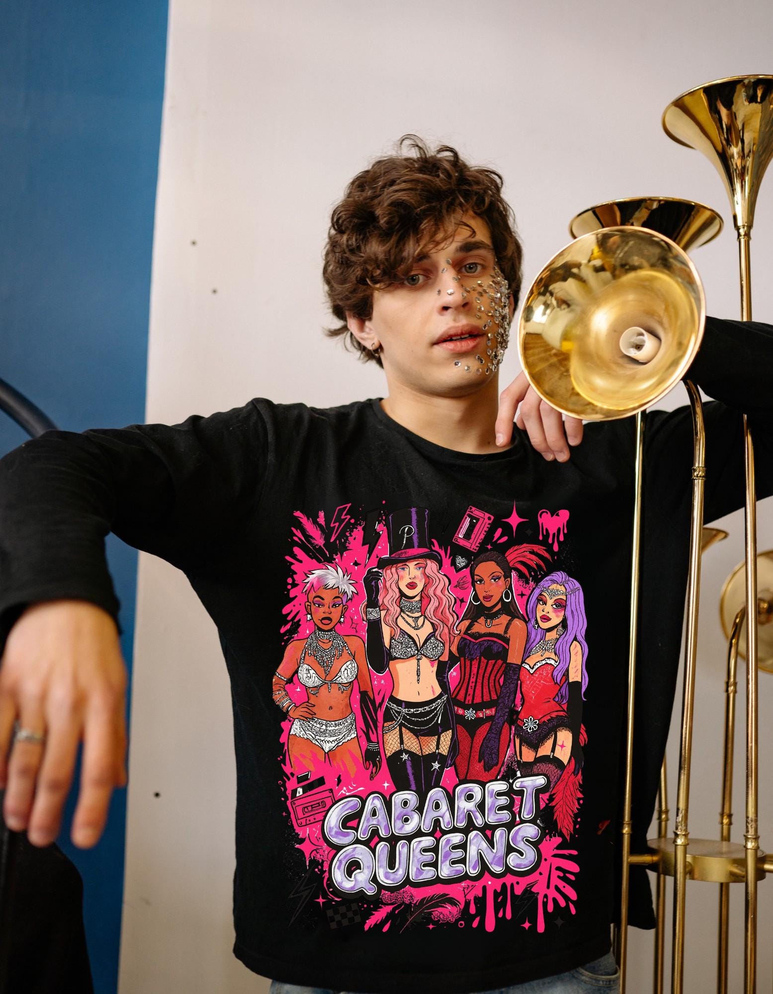 Cabaret Queens Sweatshirt, Vintage 90s Dance Party Pullover