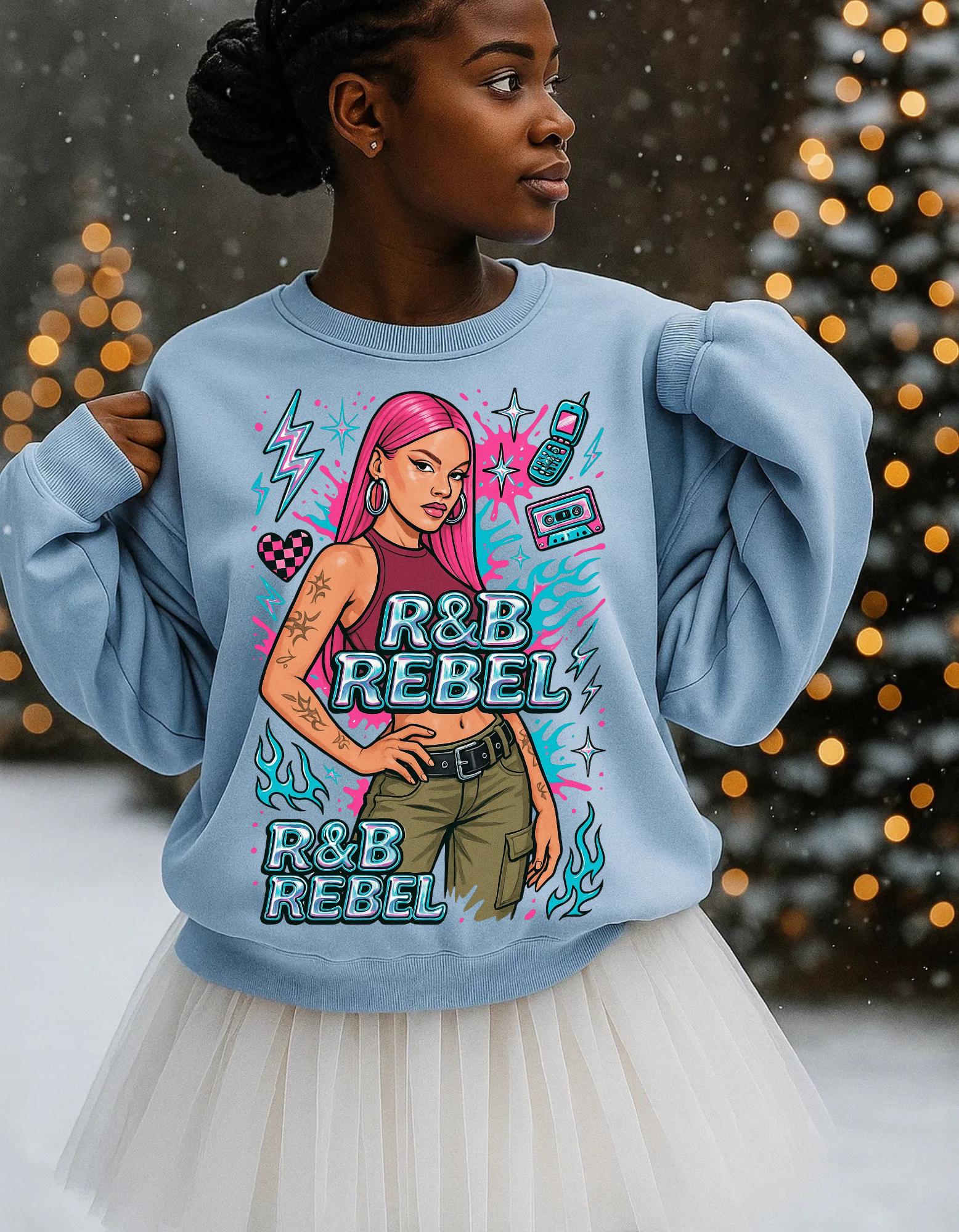 Retro 90s R&B Rebel Sweatshirt, Vintage Music Fan Gift
