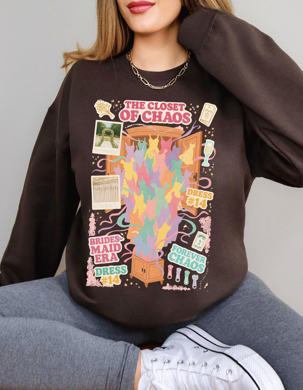 Y2K Bridal Party Sweatshirt | Romantic Comedy Collage