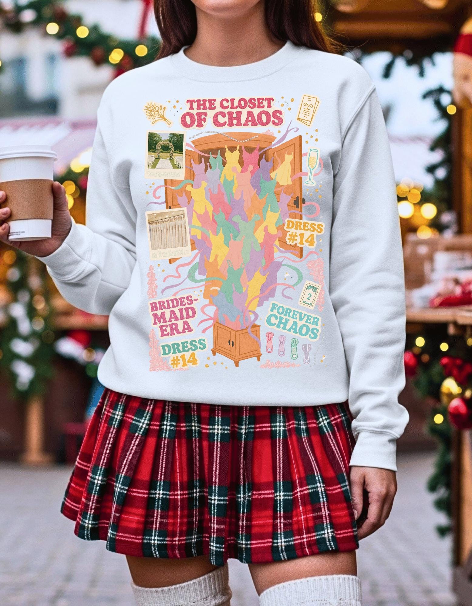 Y2K Bridal Party Sweatshirt | Romantic Comedy Collage