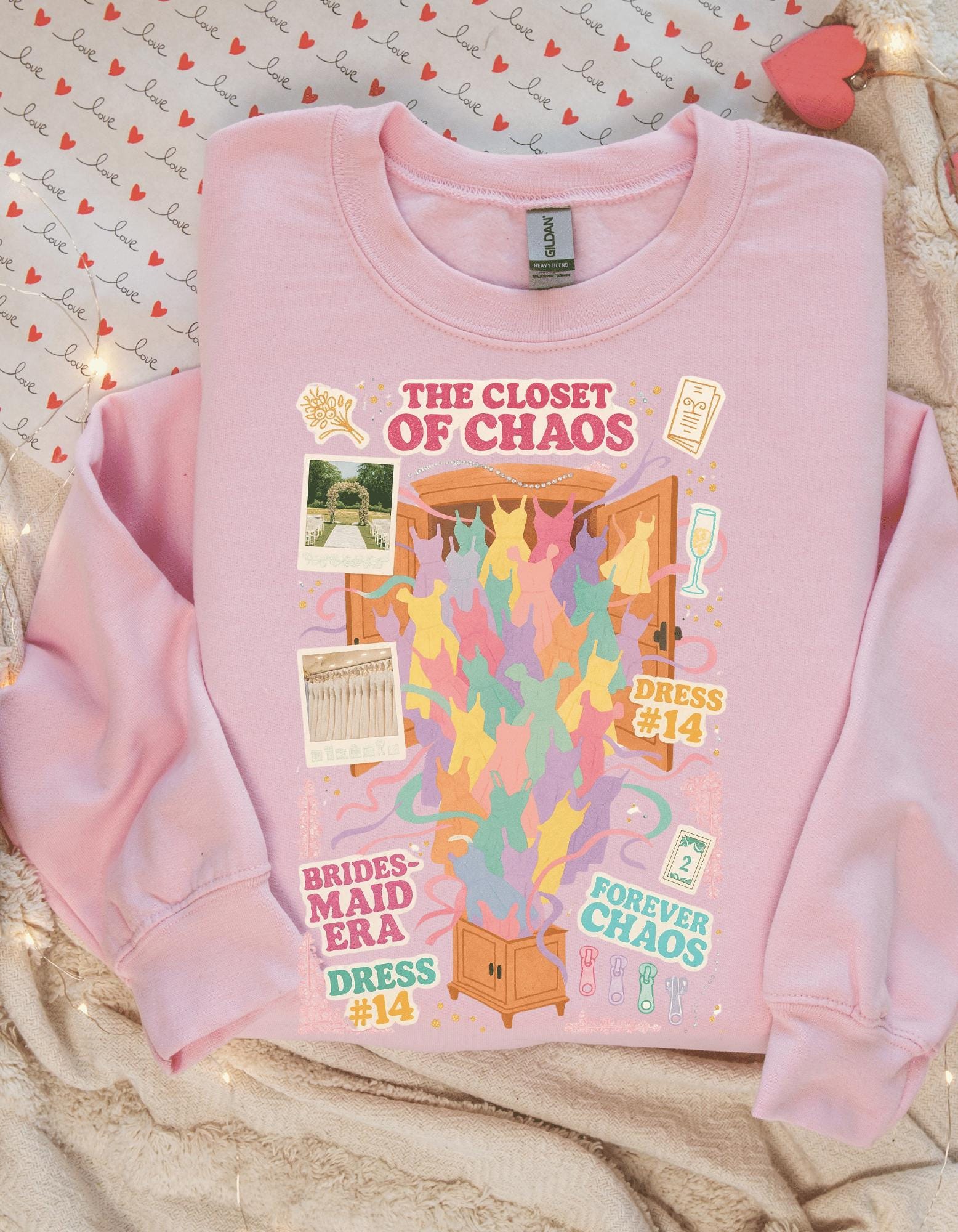 Y2K Bridal Party Sweatshirt | Romantic Comedy Collage