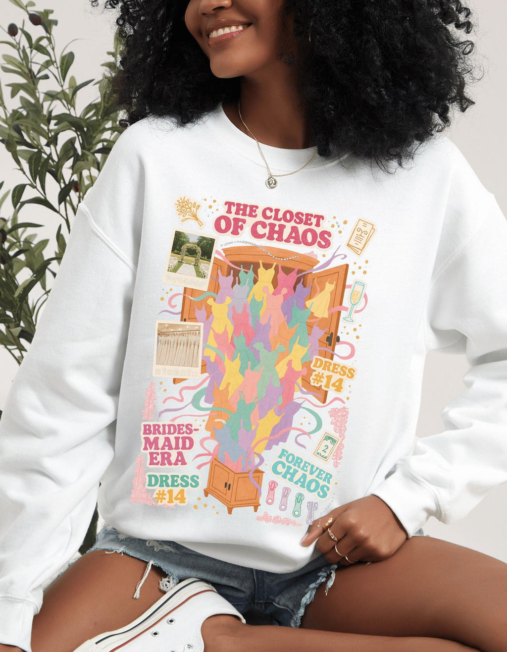 Y2K Bridal Party Sweatshirt | Romantic Comedy Collage