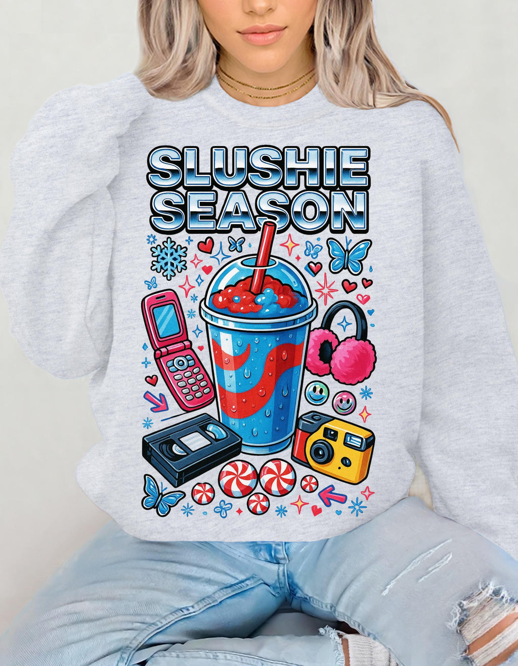 Slushie Season Crewneck Sweatshirt | Retro Y2K Streetwear