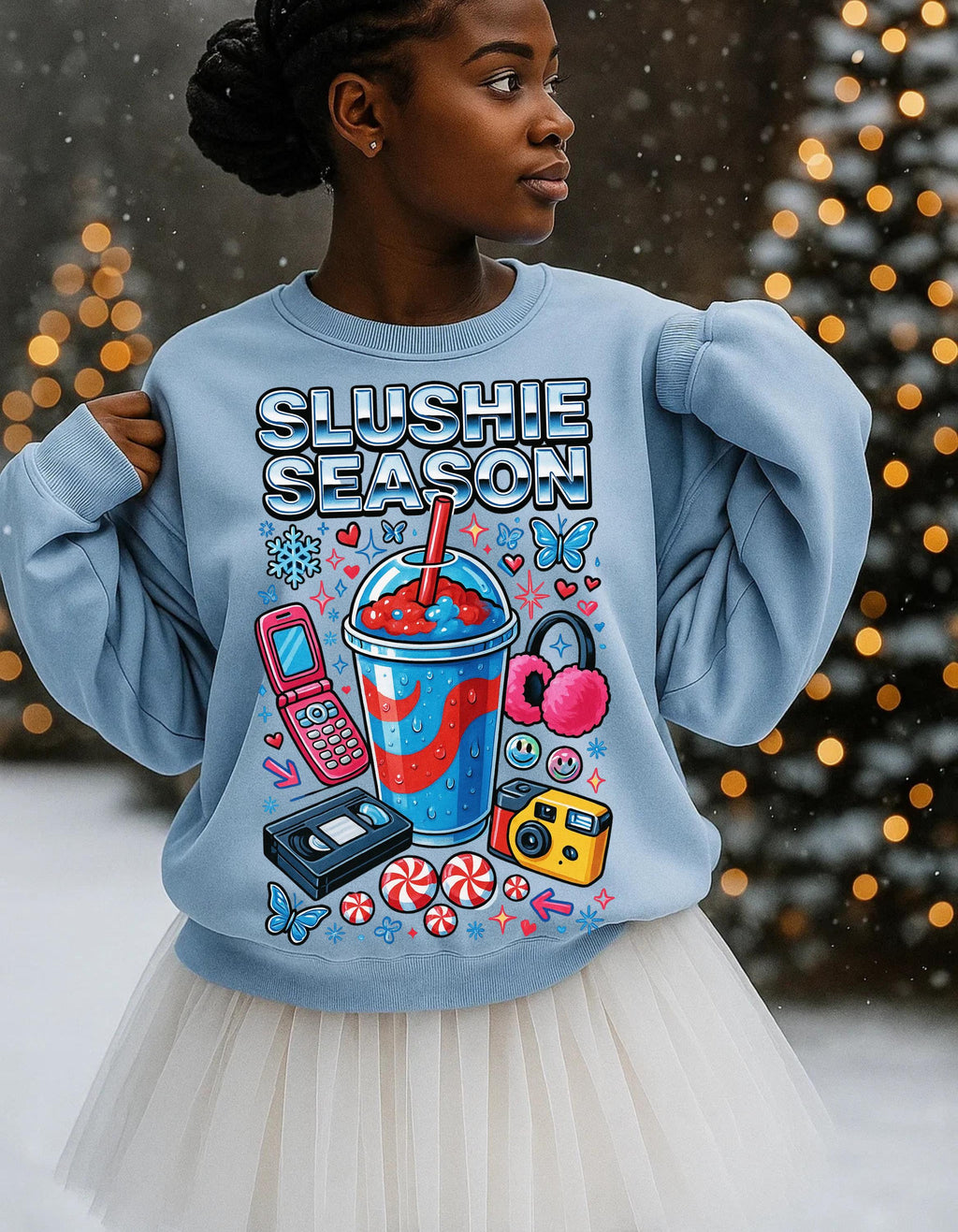 Slushie Season Crewneck Sweatshirt | Retro Y2K Streetwear