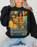 Timeless Groove Sweatshirt | Retro 70s Collage Music Portrait Graphic Vintage Streetwear Pullover