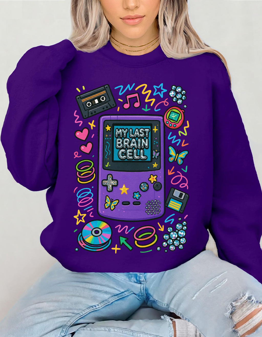 Retro Game Console Sweatshirt | 90s Gaming Art
