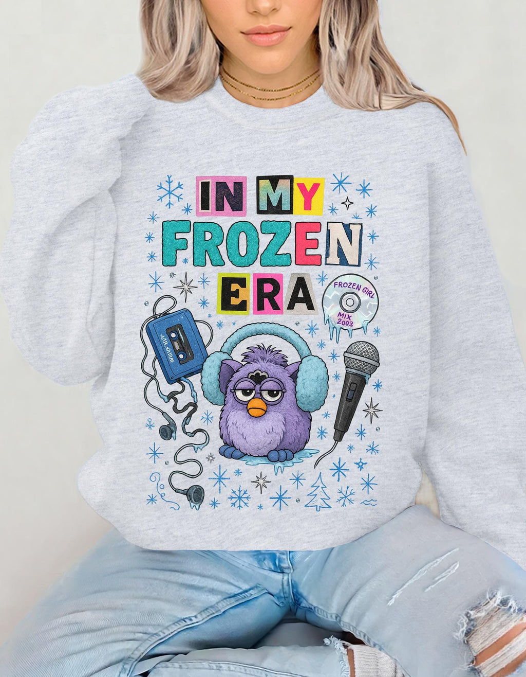 In My Frozen Era Sweatshirt | Purple Furby Graphic