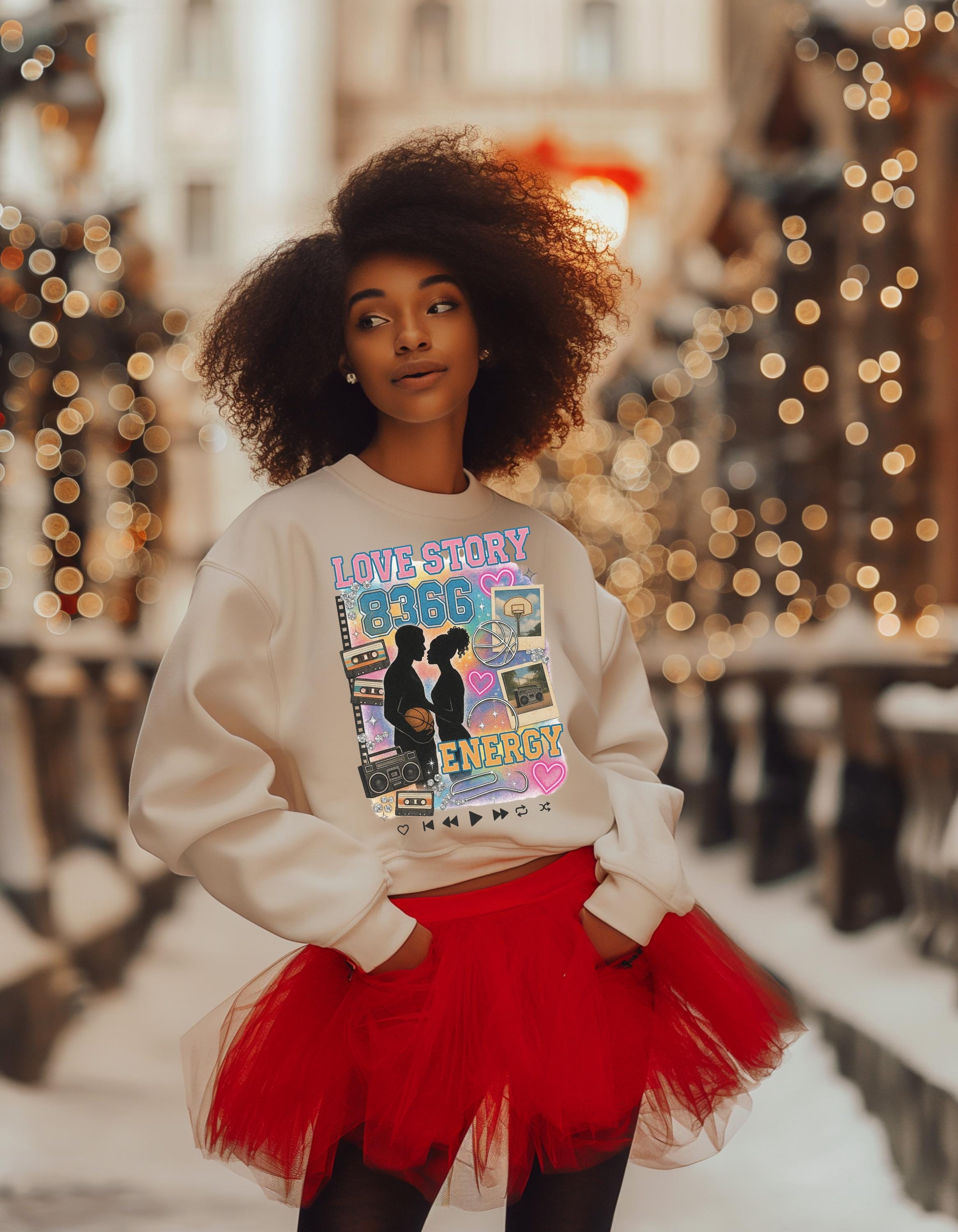 Love & Basketball silhouette couple Sweatshirt | 90s Black Love, Retro Hoops Romance