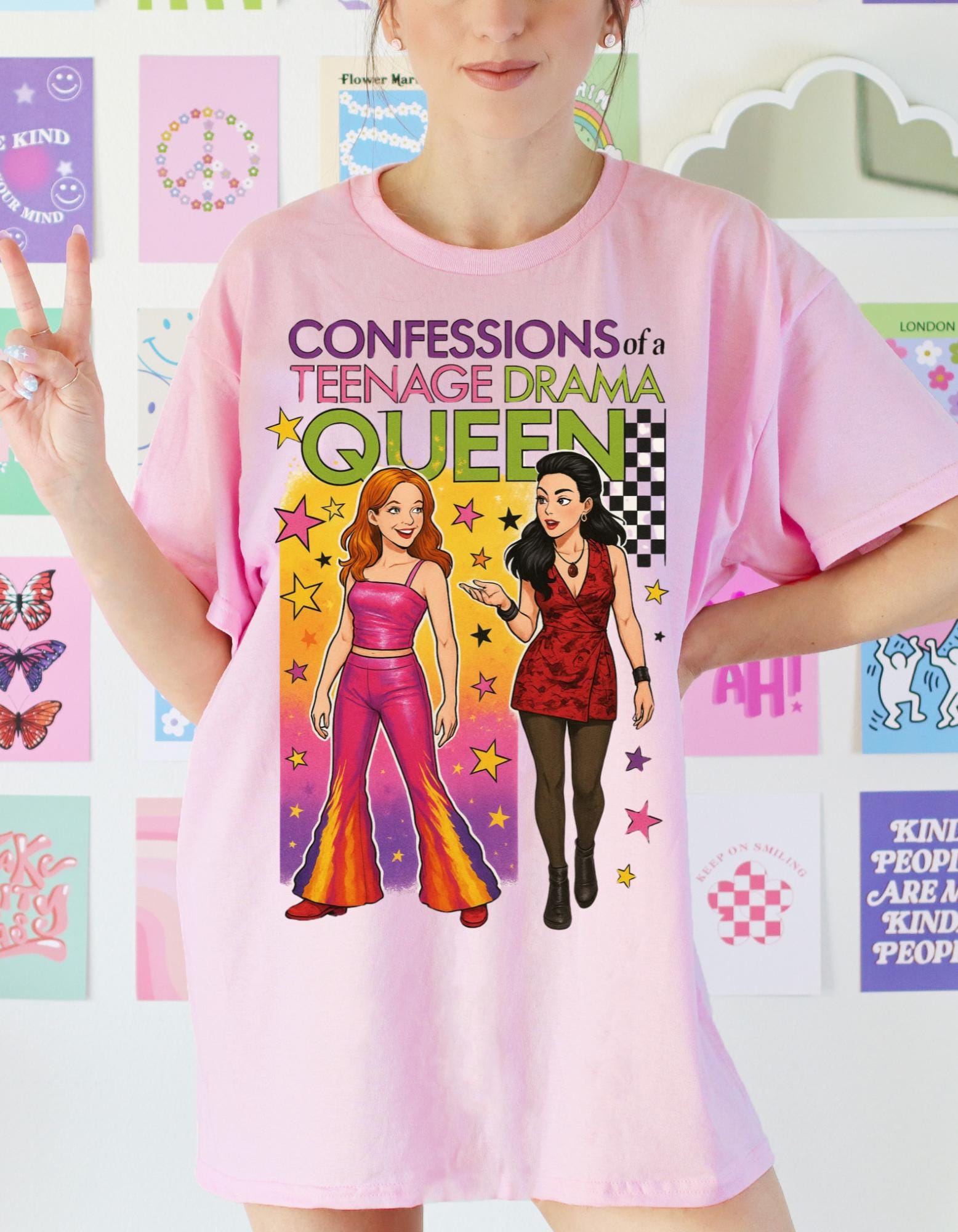Teenage Drama Queen Graphic T-Shirt | Y2K Fashion Tee