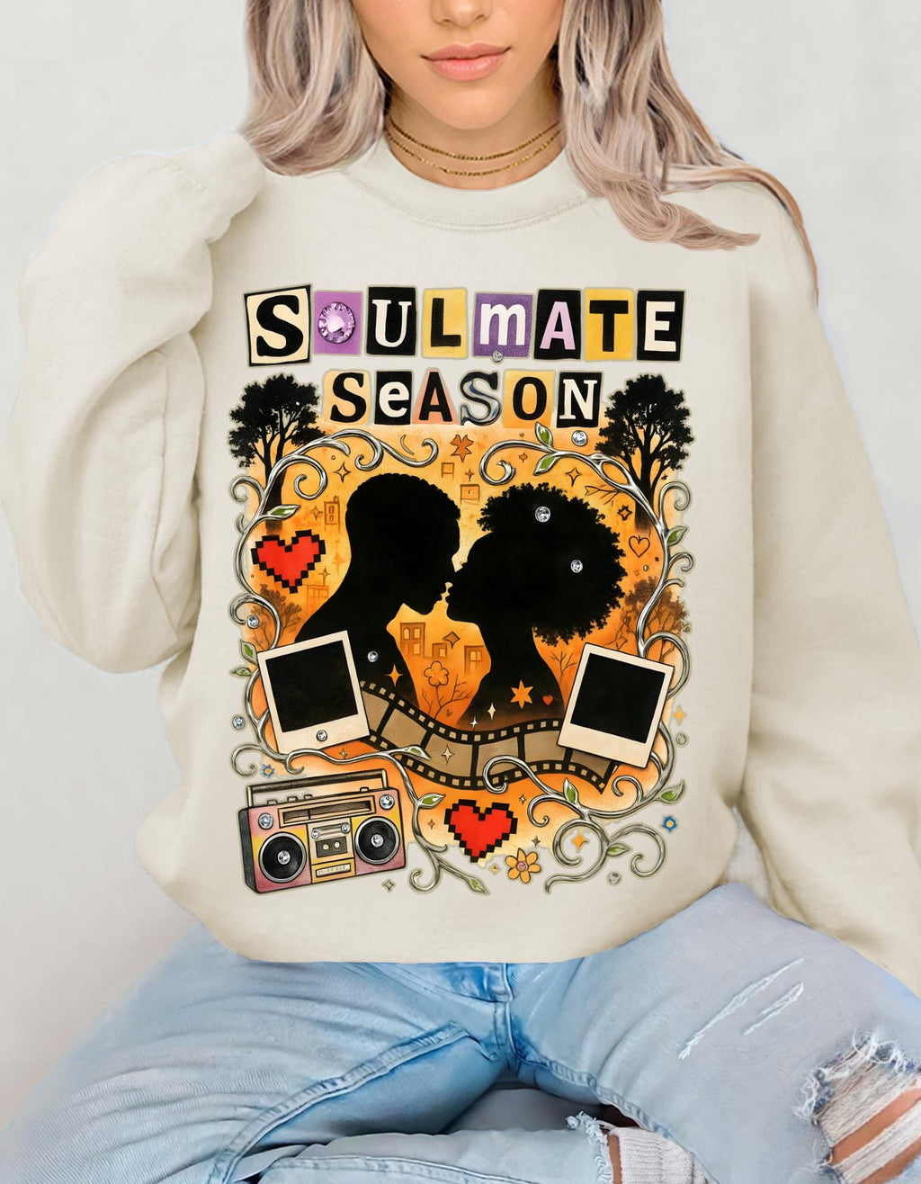 Black Love Sweatshirt: Soulmate Season Unisex Crewneck