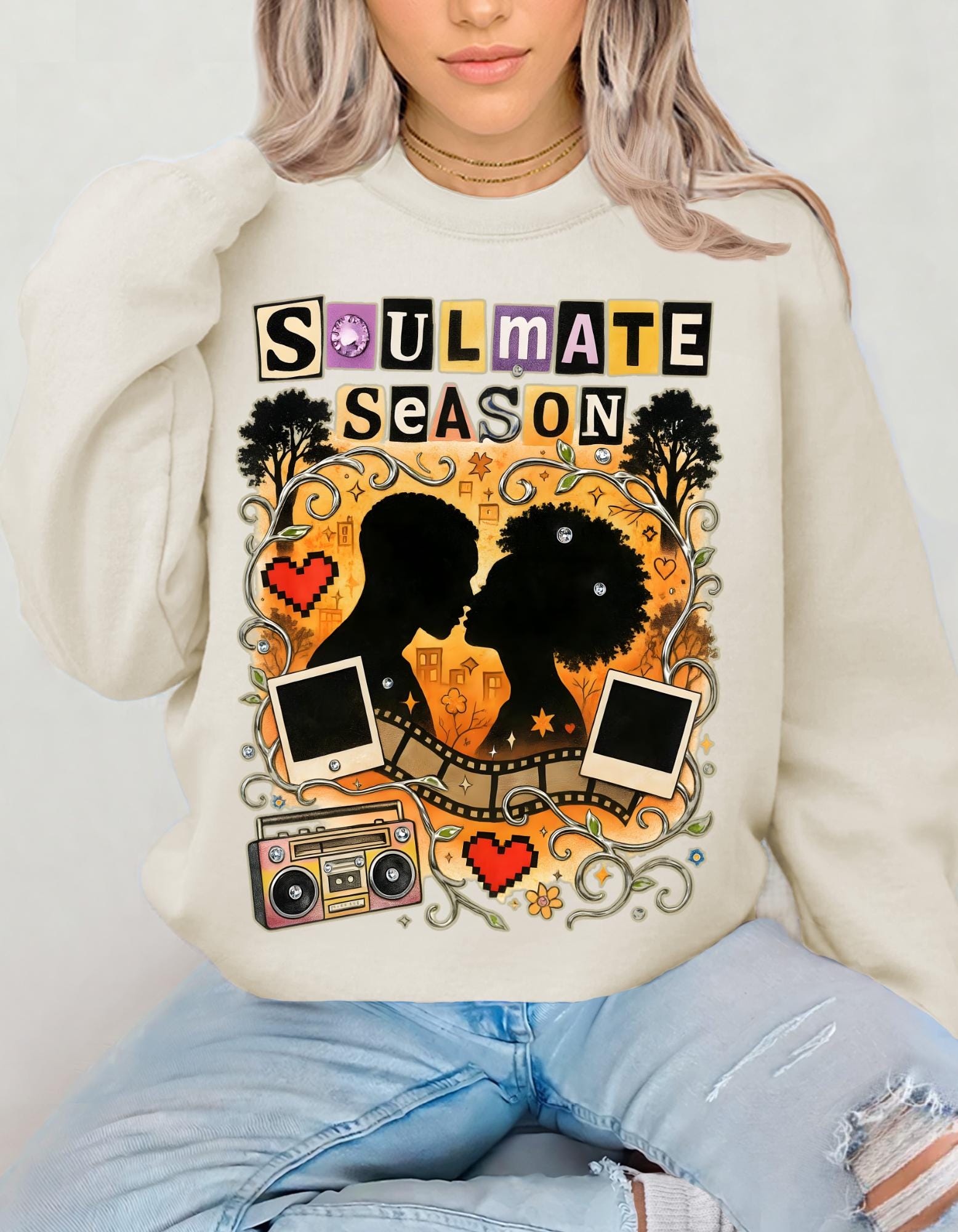 Black Love Sweatshirt: Soulmate Season Unisex Crewneck
