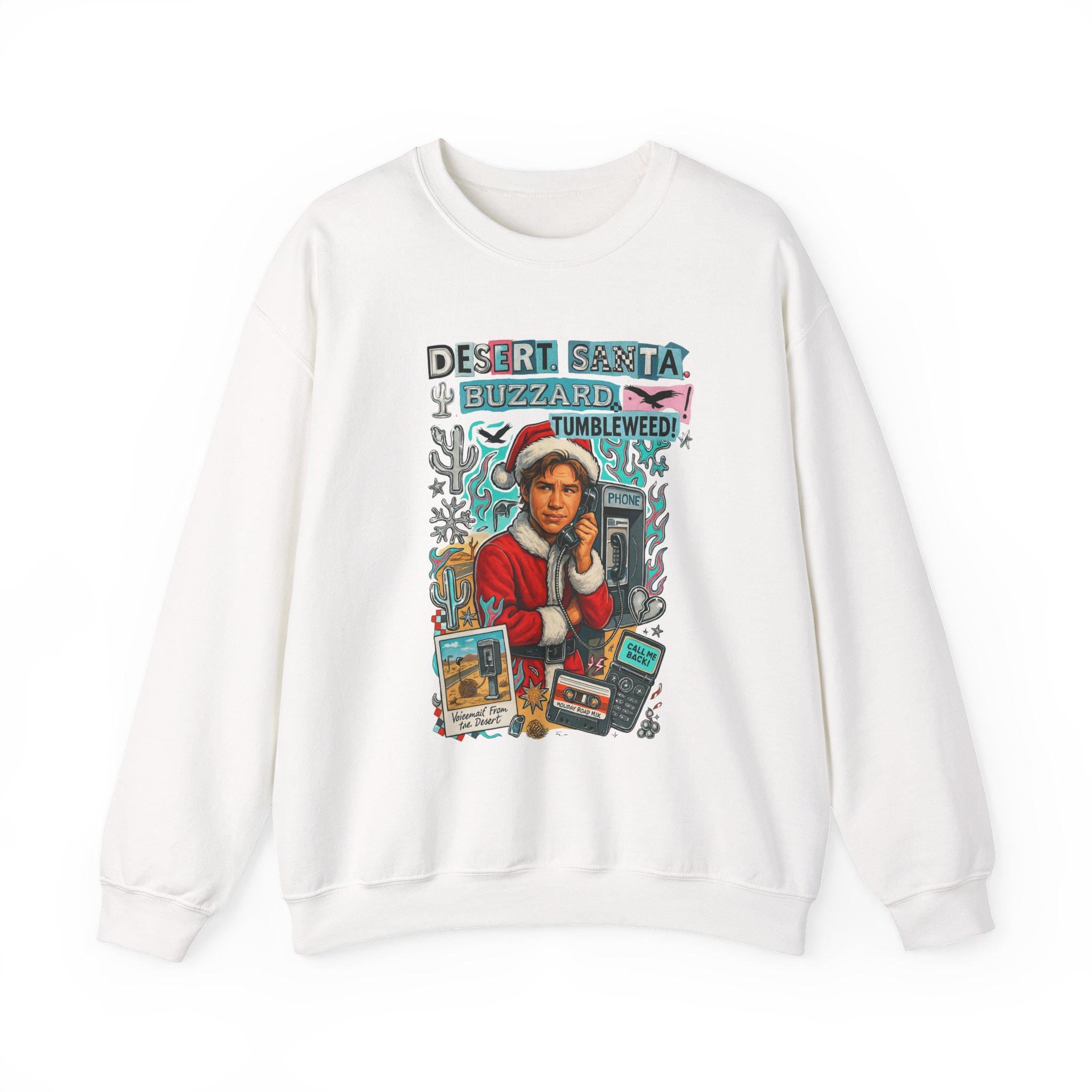 Desert Santa Sweatshirt: Millennial Holiday Humor Crewneck