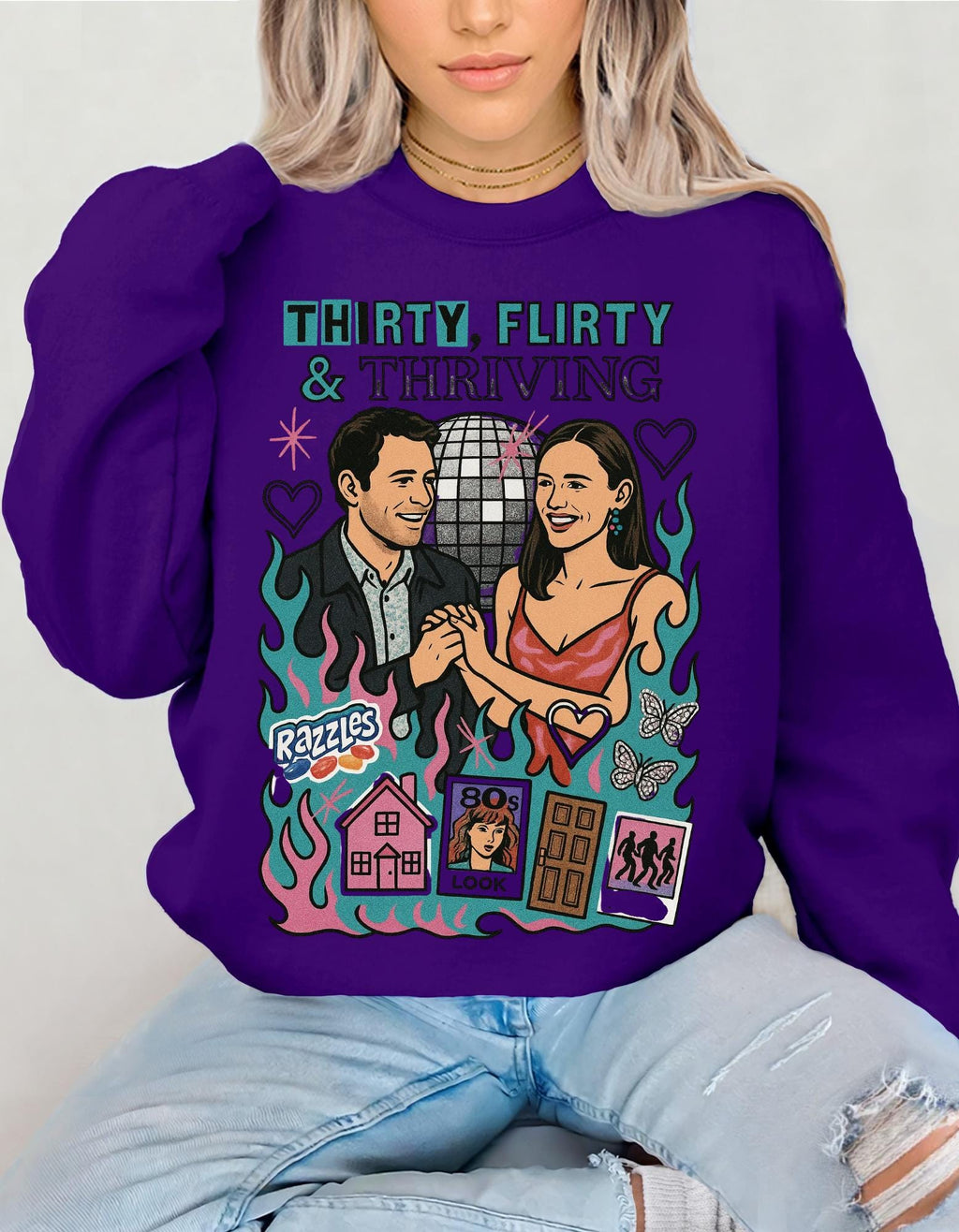 Wish Millennial Romcom Flirty Valentine Sweatshirt 30s Vibe Movie Fan Pullover Gift