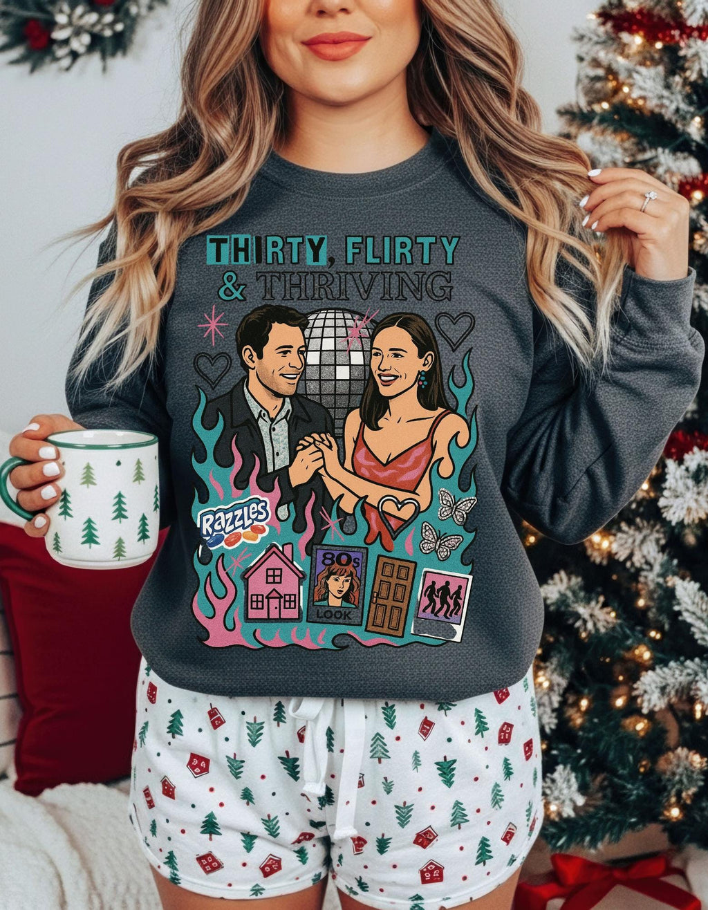 Wish Millennial Romcom Flirty Valentine Sweatshirt 30s Vibe Movie Fan Pullover Gift