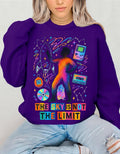 Black Astronaut History Crewneck Sweatshirt | Sky Is Not The Limit | Inspiring Space Hero Apparel
