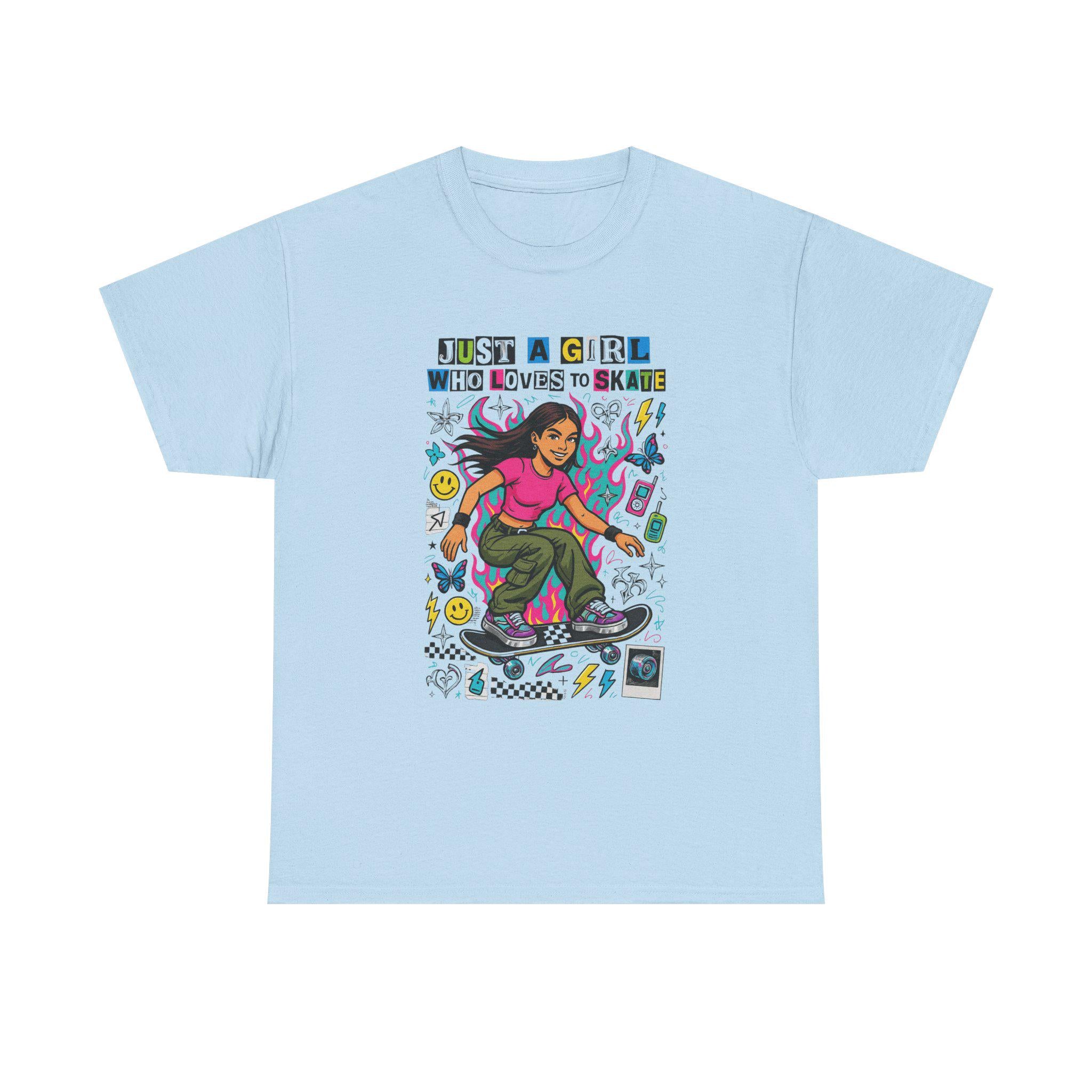 Vintage 90s Skateboard Girl T-Shirt | Retro Skater Tee | Grunge Streetwear