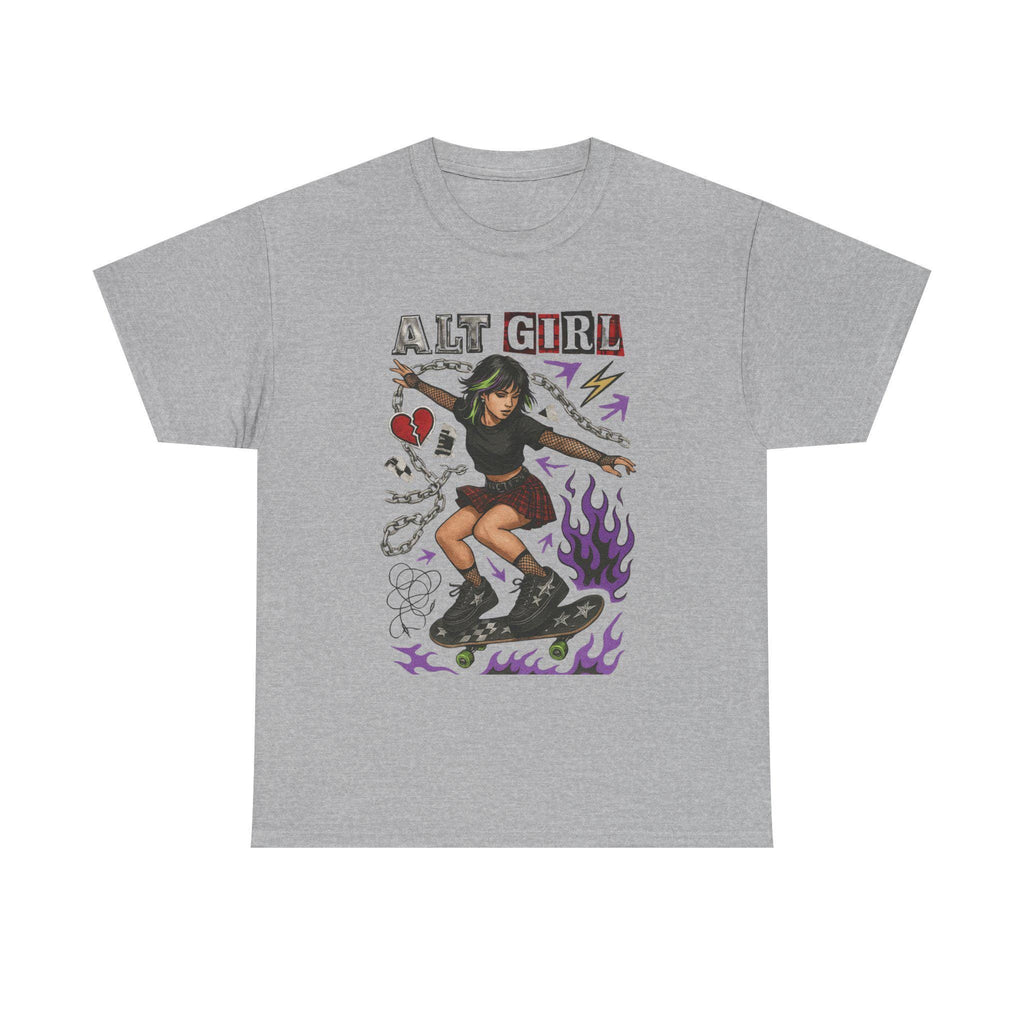 Alt Girl Skateboarder Y2K Grunge Tee | Vintage Skateboard Graphic Shirt Streetwear Fashion