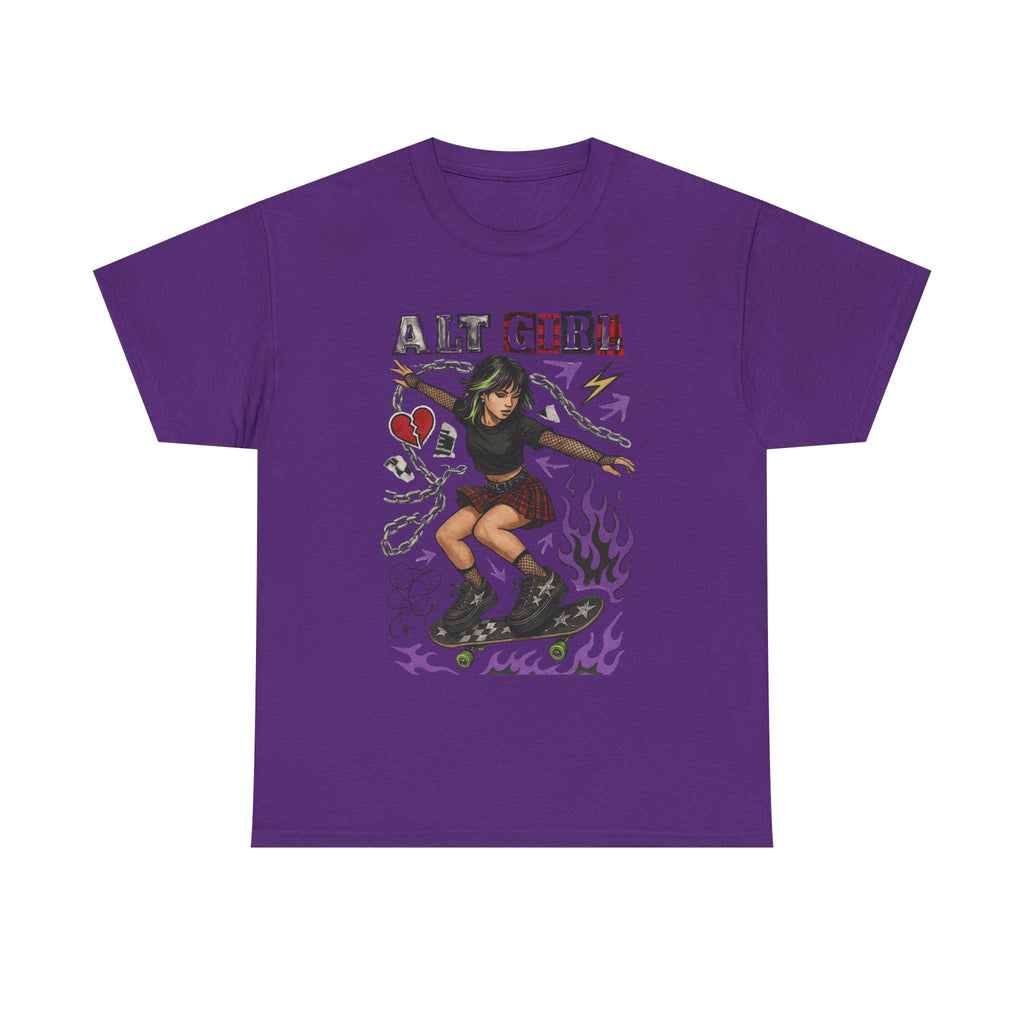 Alt Girl Skateboarder Y2K Grunge Tee | Vintage Skateboard Graphic Shirt Streetwear Fashion