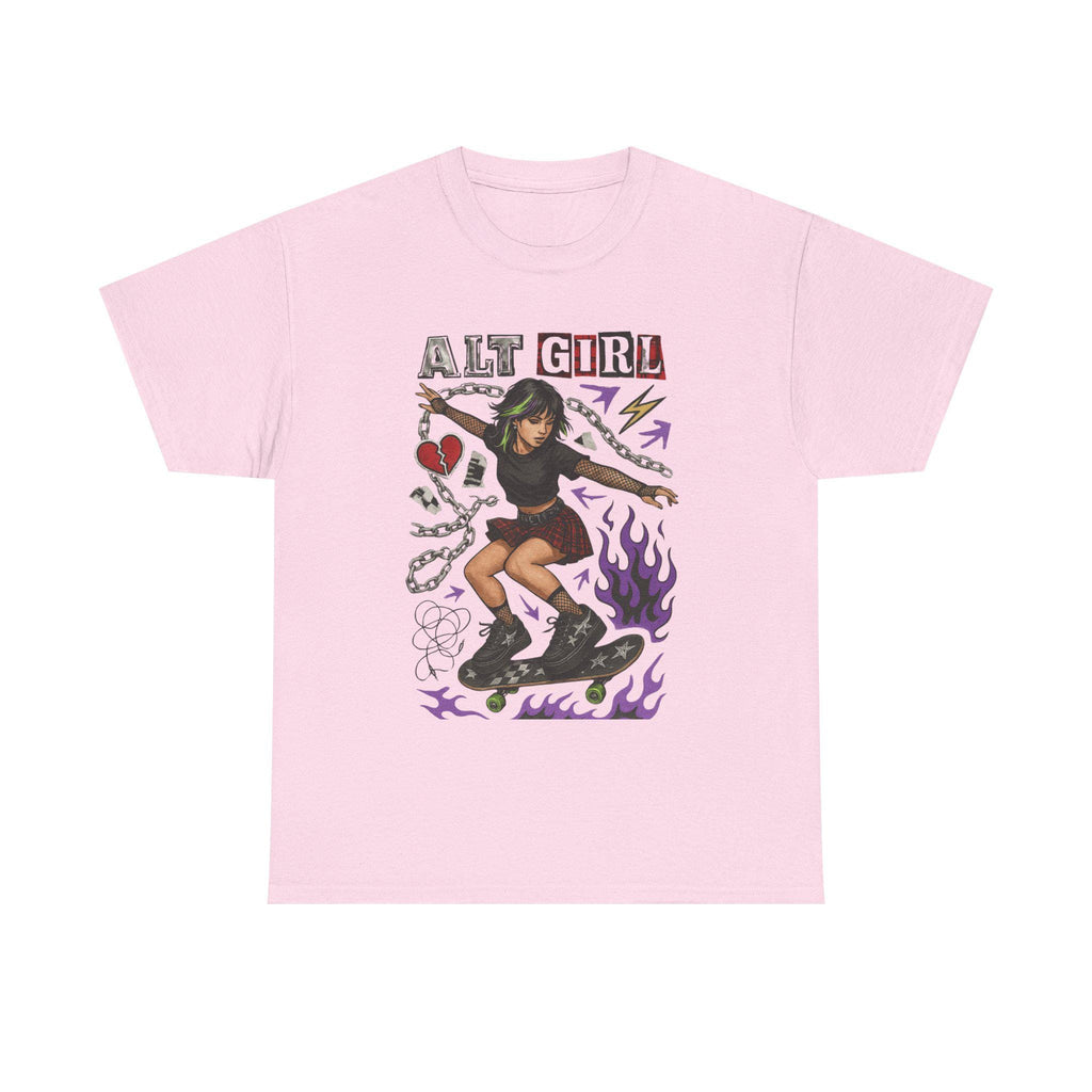 Alt Girl Skateboarder Y2K Grunge Tee | Vintage Skateboard Graphic Shirt Streetwear Fashion