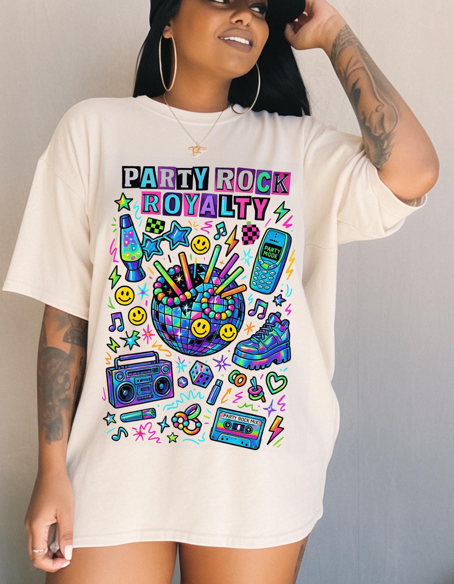 Party Rock Royalty T-Shirt | Retro EDM Dance Music Tee