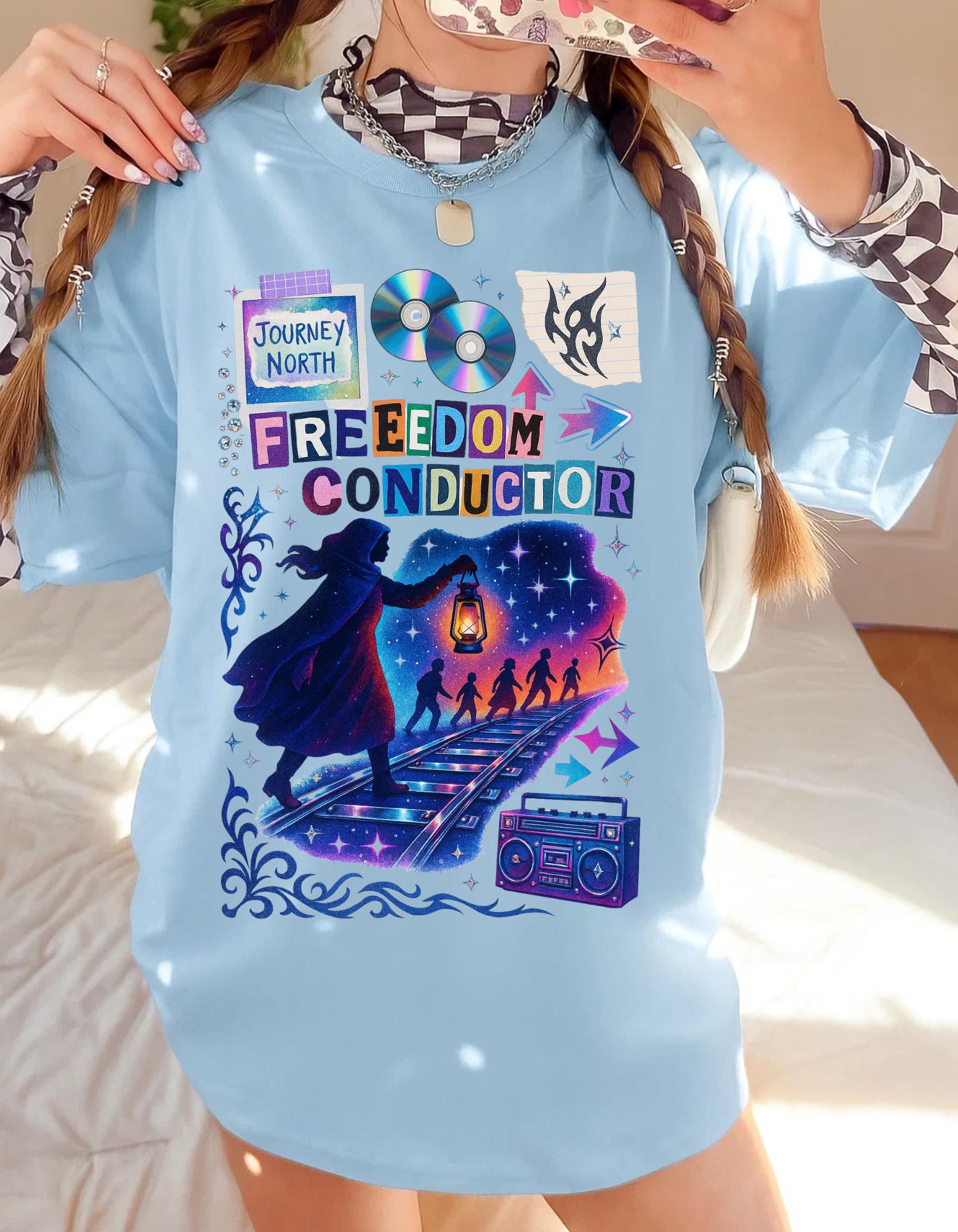 Freedom Conductor T-Shirt | Black History Month Harriet Unisex Tee | Civil Rights Activist Apparel