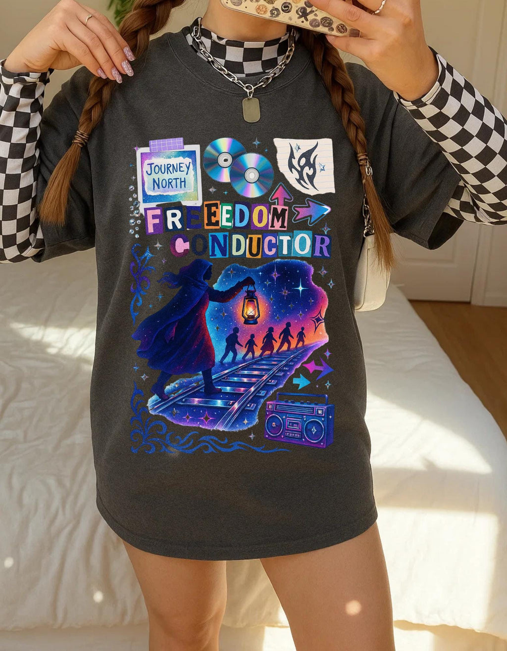 Freedom Conductor T-Shirt | Black History Month Harriet Unisex Tee | Civil Rights Activist Apparel