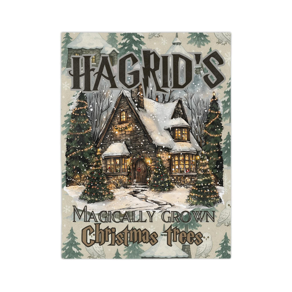 Winter Wonderland Christmas Tree Farm Vintage Holiday Crewneck Blanket - Cozy Cottage Throw Gift