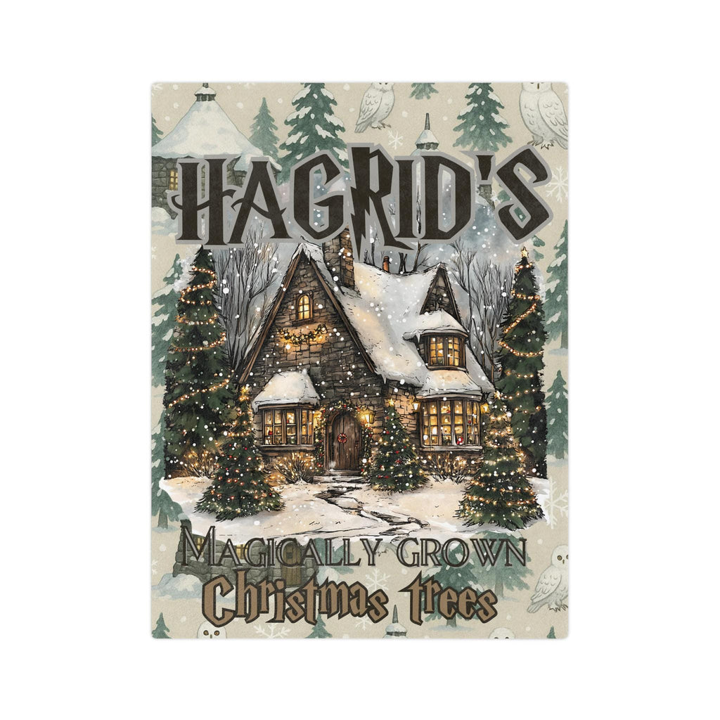 Winter Wonderland Christmas Tree Farm Vintage Holiday Crewneck Blanket - Cozy Cottage Throw Gift