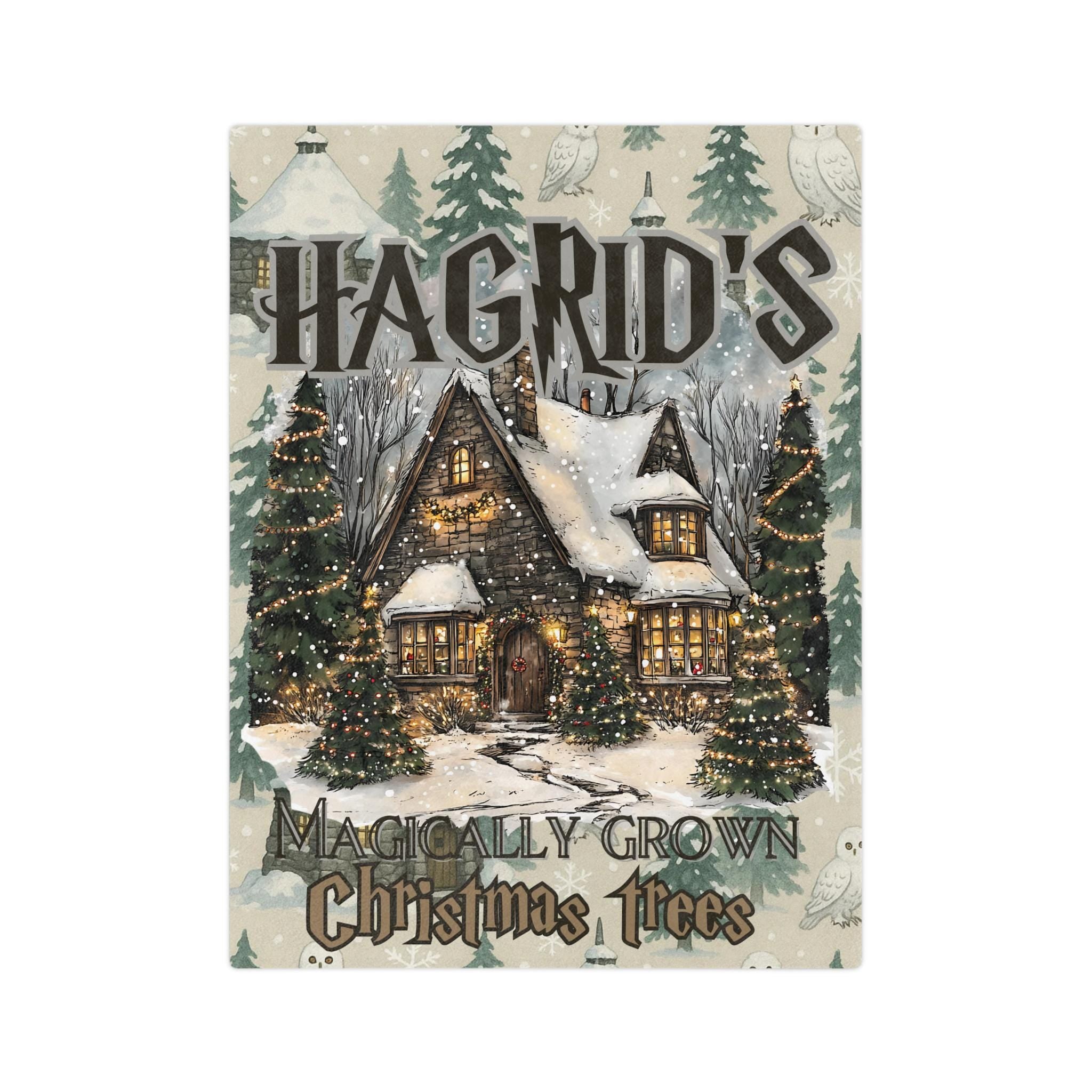 Winter Wonderland Christmas Tree Farm Vintage Holiday Crewneck Blanket - Cozy Cottage Throw Gift