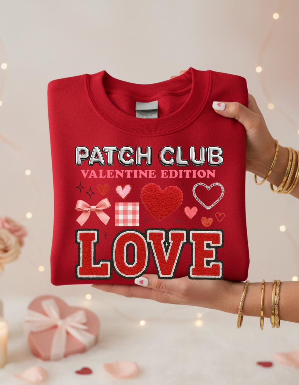 Valentine's Day Crewneck Sweatshirt | Patch Club Love Edition