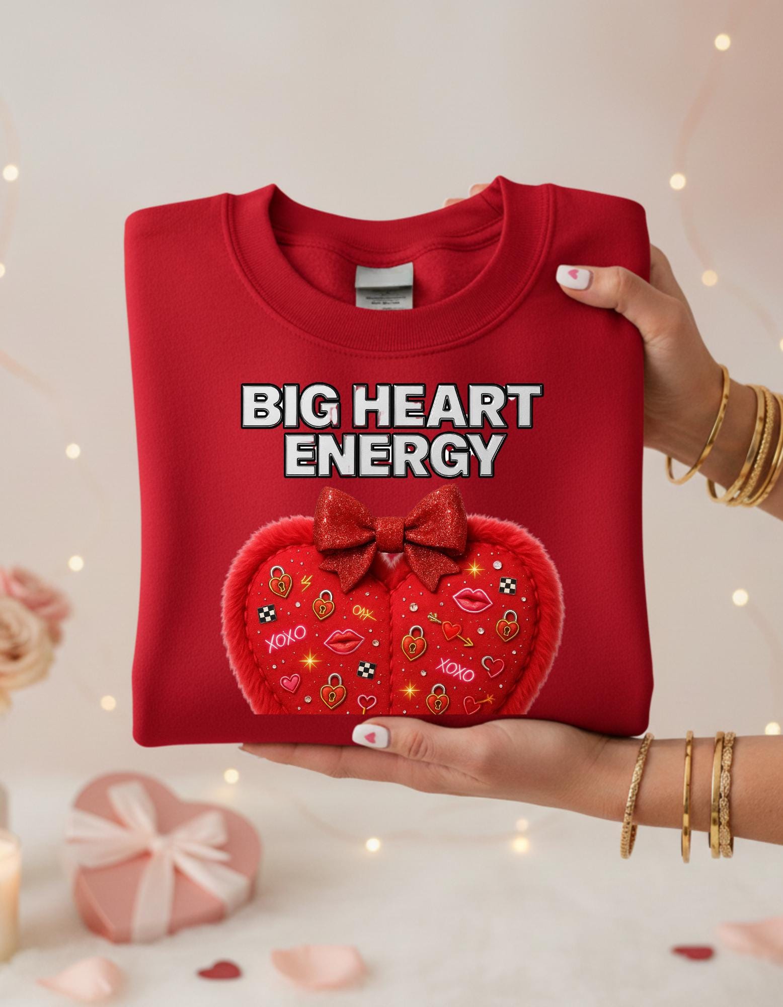 Big Heart Energy Crewneck | Valentine's Day Graphic Pullover