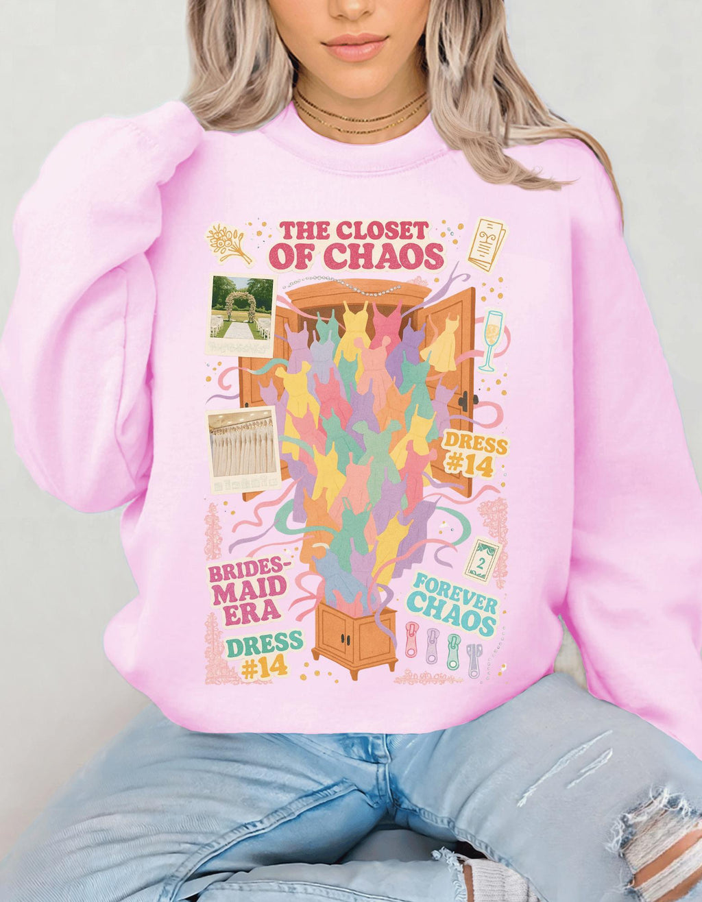 Y2K Bridal Party Sweatshirt | Romantic Comedy Collage