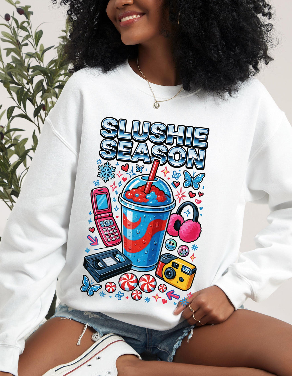 Slushie Season Crewneck Sweatshirt | Retro Y2K Streetwear
