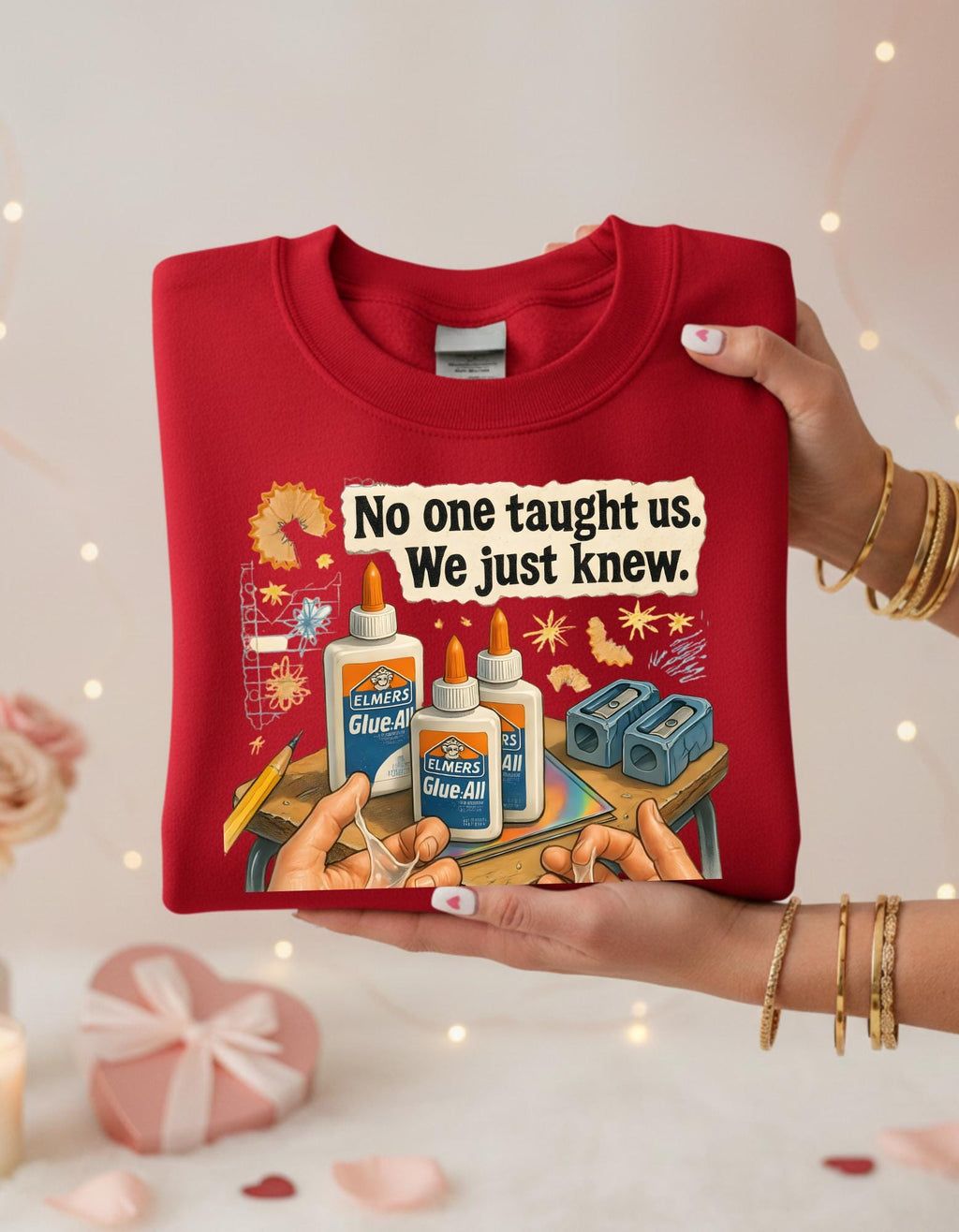 90s Classroom Nostalgia Sweatshirt | Glue Ball Kids Retro School Throwback Era Shirt