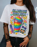 Rainbow Slushie Crush Tee Retro Snack Drink Graphic T-Shirt Vintage 90s Summer Beverage Apparel