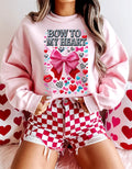 Pink Bow to My Heart Sweatshirt | Valentine's Day Graphic