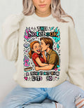 Love That Never Lets Go Sweatshirt | Heart Typography Sentimental Design Romantic Couples Anniversary Gift