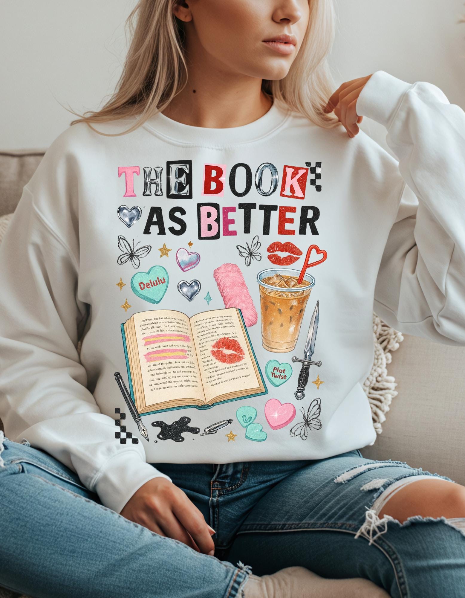 The Book Was Better Sweatshirt | Bookish Reading Coffee Lover Literary Gift