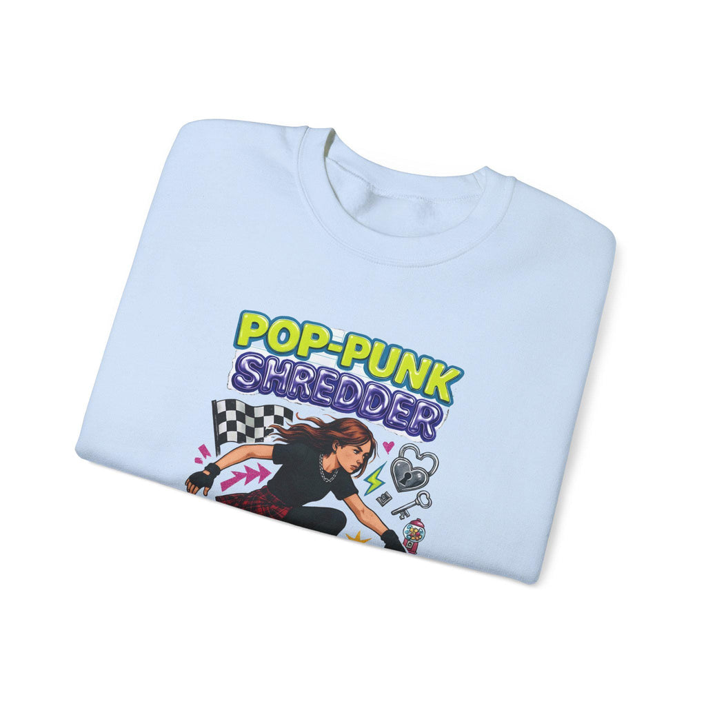 Pop Punk Shredder Skateboard Sweatshirt | Skate Graphic Crewneck Alternative Streetwear Apparel